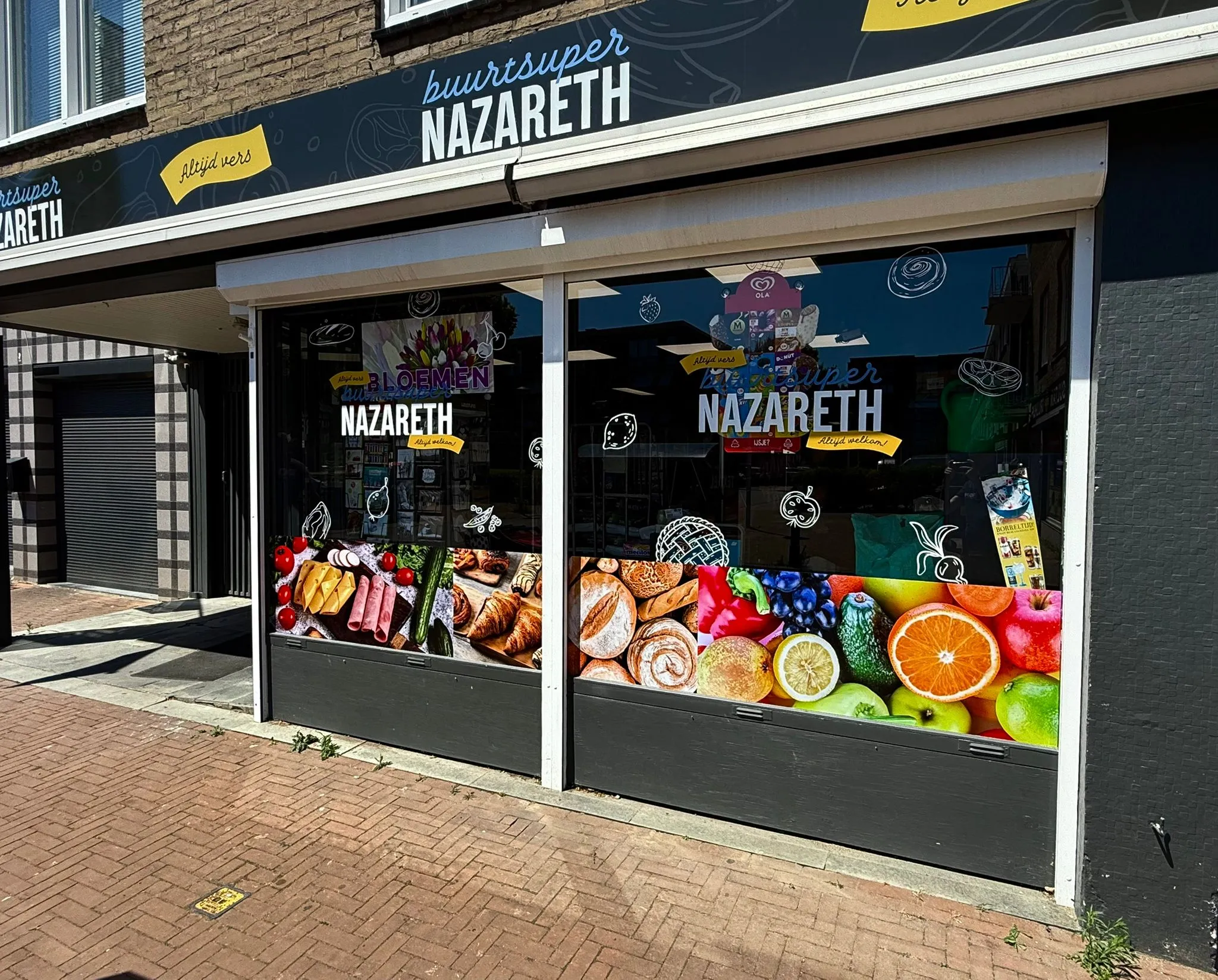 Raambestickering voor supermarkt in Maastricht